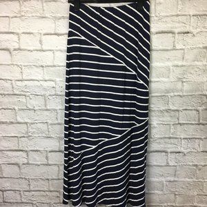 LOFT Blue & White Striped Maxi Skirt Size XS